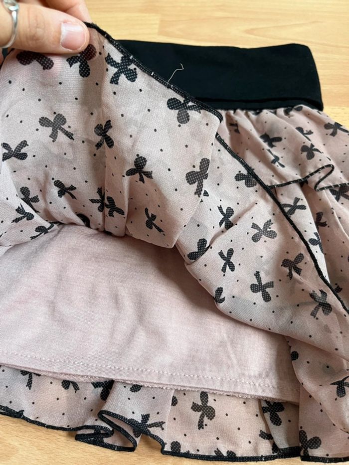 Jupe motif noeud rose pale - photo numéro 2