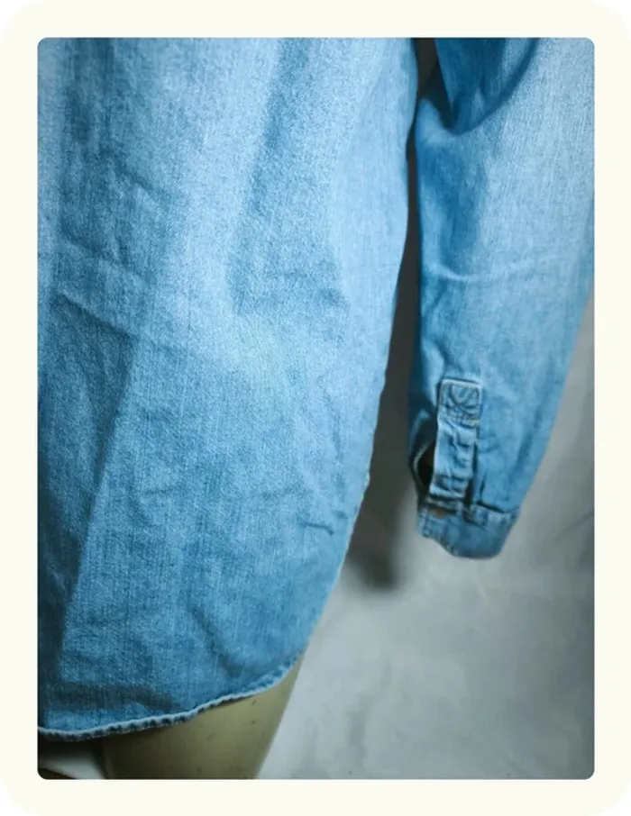 Chemise en jean manches longues Amigo's menen Canabis Homme Taille M 38 - photo numéro 6