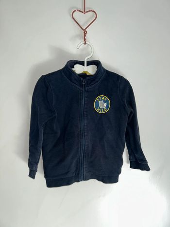 Gilet à zip bleu - 18/24 mois- Lupilu