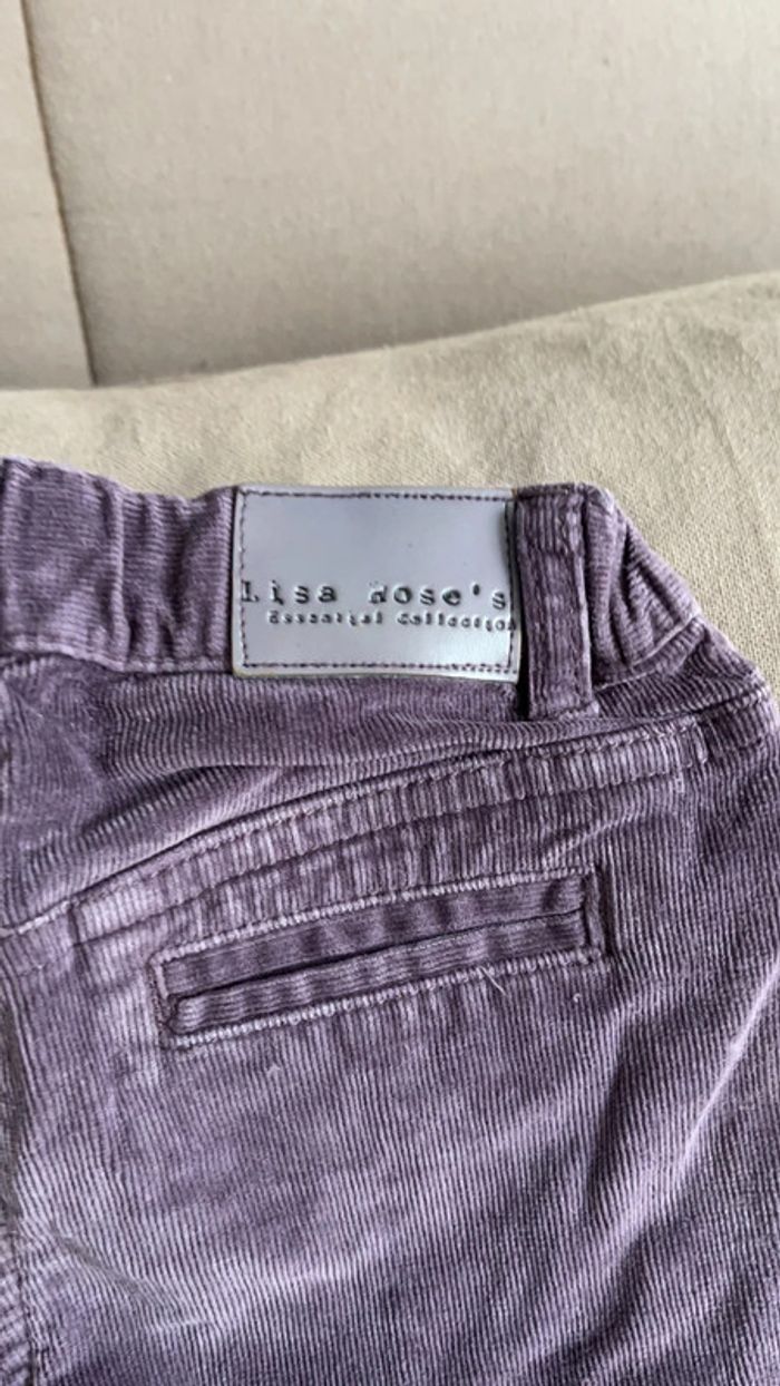 Pantalon velour violet 4 ans Lisa rose ´s - photo numéro 4