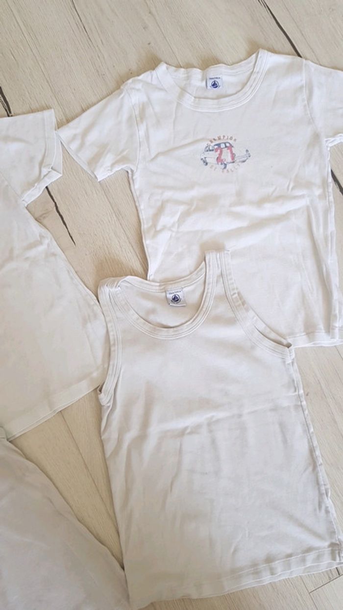 Lot de 5 maillots de corps Marcels petit bateau garçon 10ans - photo numéro 3