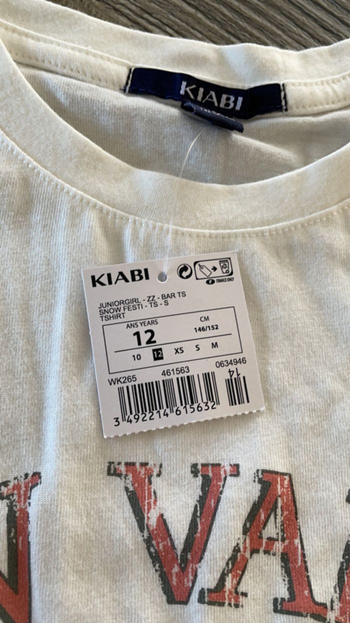 T-shirt Kiabi blanc 12 ans - photo numéro 2
