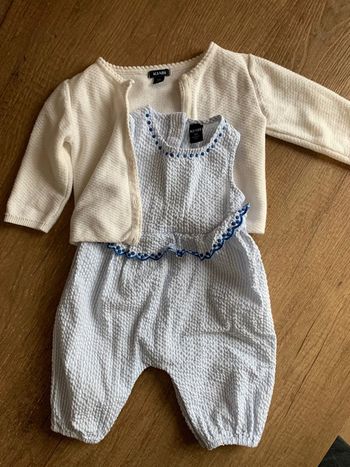 Ensemble 2 pièces Kiabi 3 mois combinaison gilet comme neuf