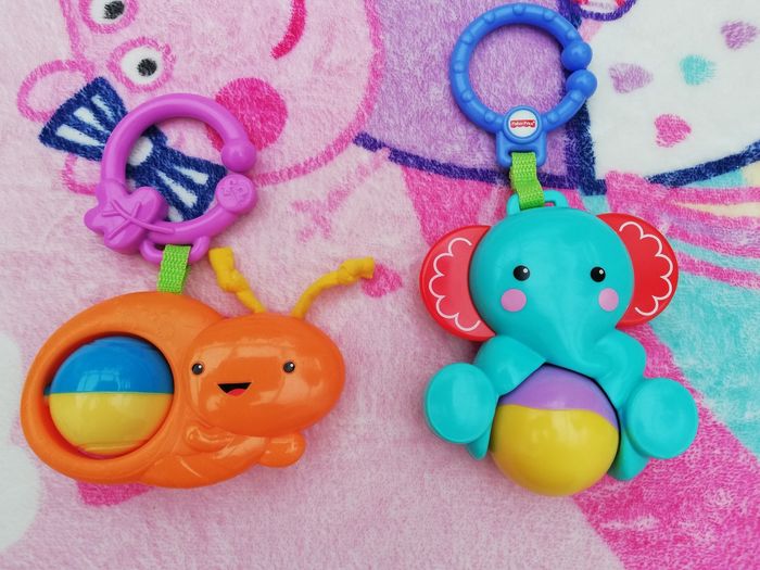 Hochets éléphant et escargot Fisher price