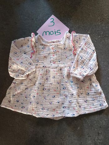 Robe gaz de coton 3 mois