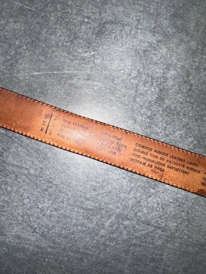 Ceinture double cuir de vachette nubuck Westbury Vintage 75-80cm - photo numéro 5
