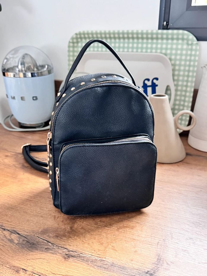 Sac à dos noir et doré - photo numéro 5