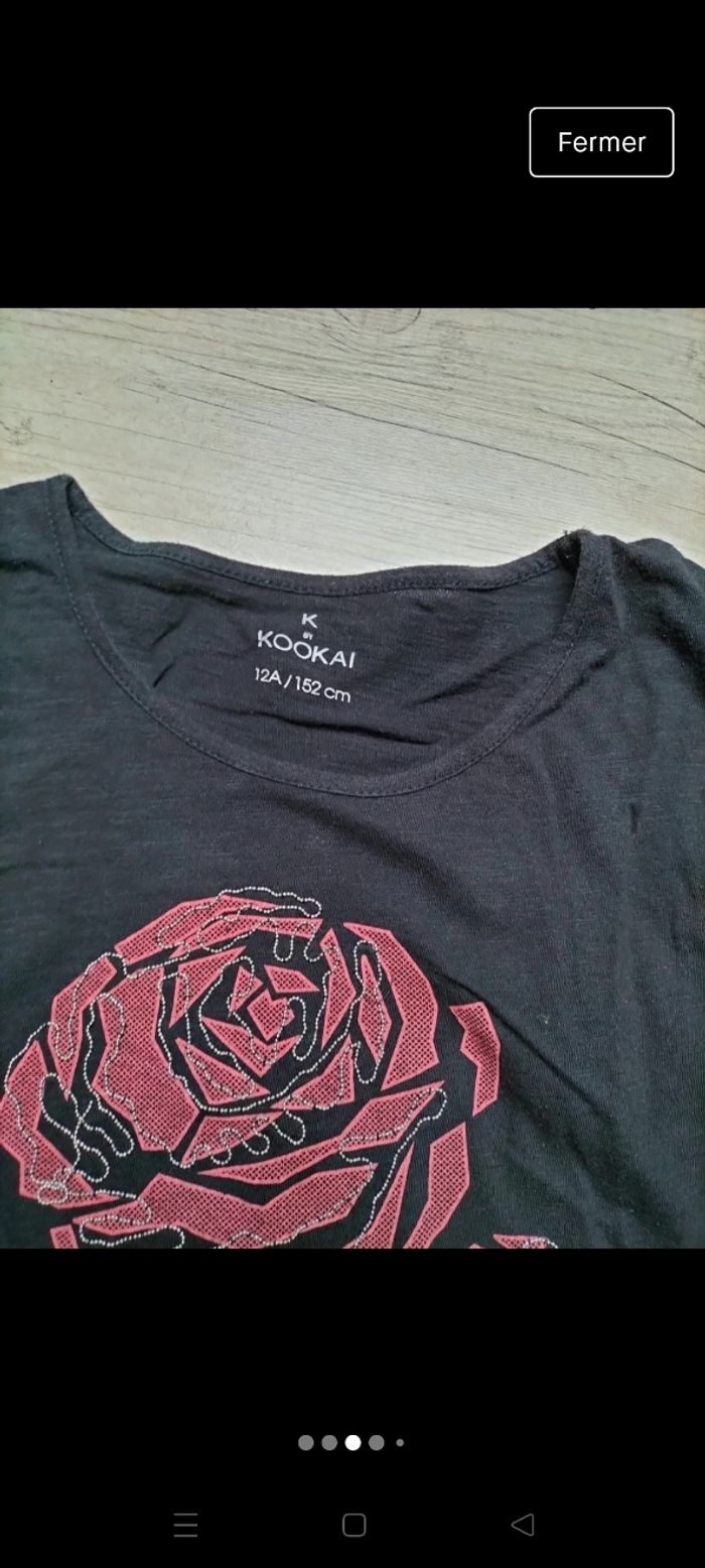 Haut sans manches et fleur Kookaï 12 ans - photo numéro 3