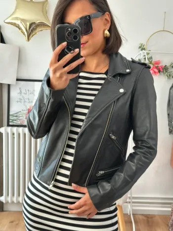 Perfecto en cuir Maje taille 36 noir