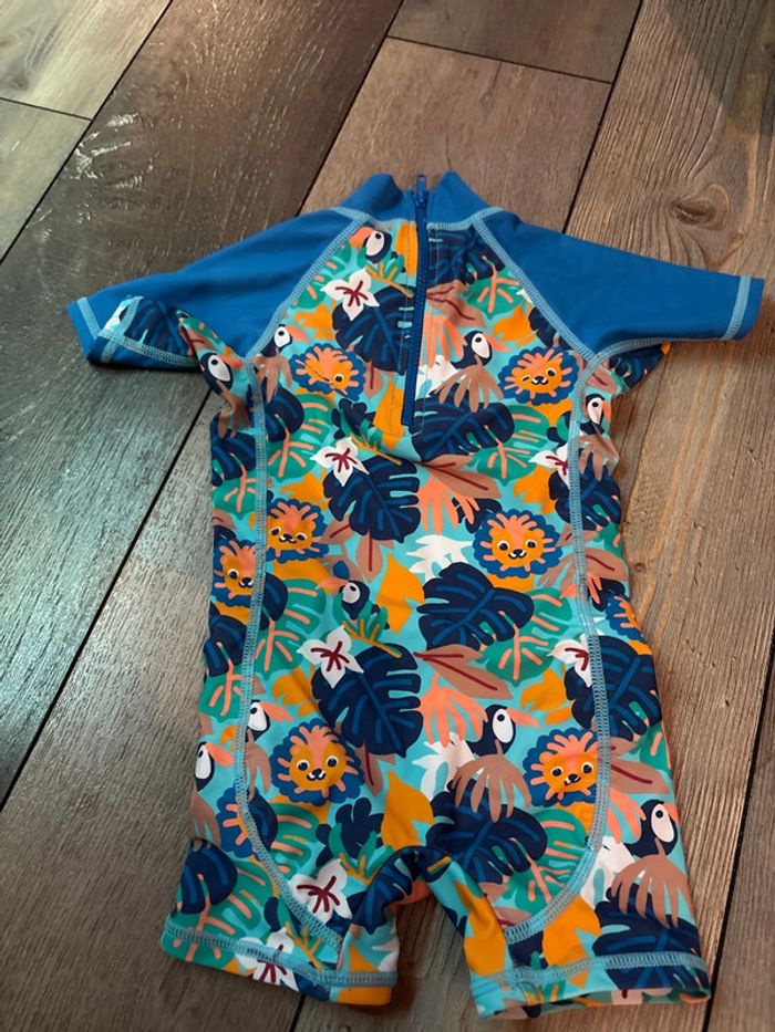 Maillot de bain Combi anti UV bleu orange lion 62/68 - photo numéro 2