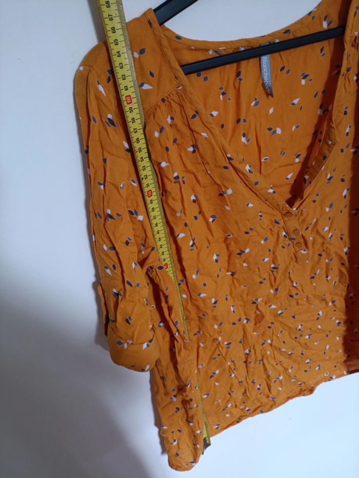 Top orange imprimé feuillage Blancheporte vintage - photo numéro 6