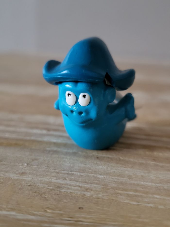 Lot de 2 figurines Kinder gnomes bleus painty ten - photo numéro 5