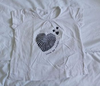 T-shirt blanc MC 6 mois 