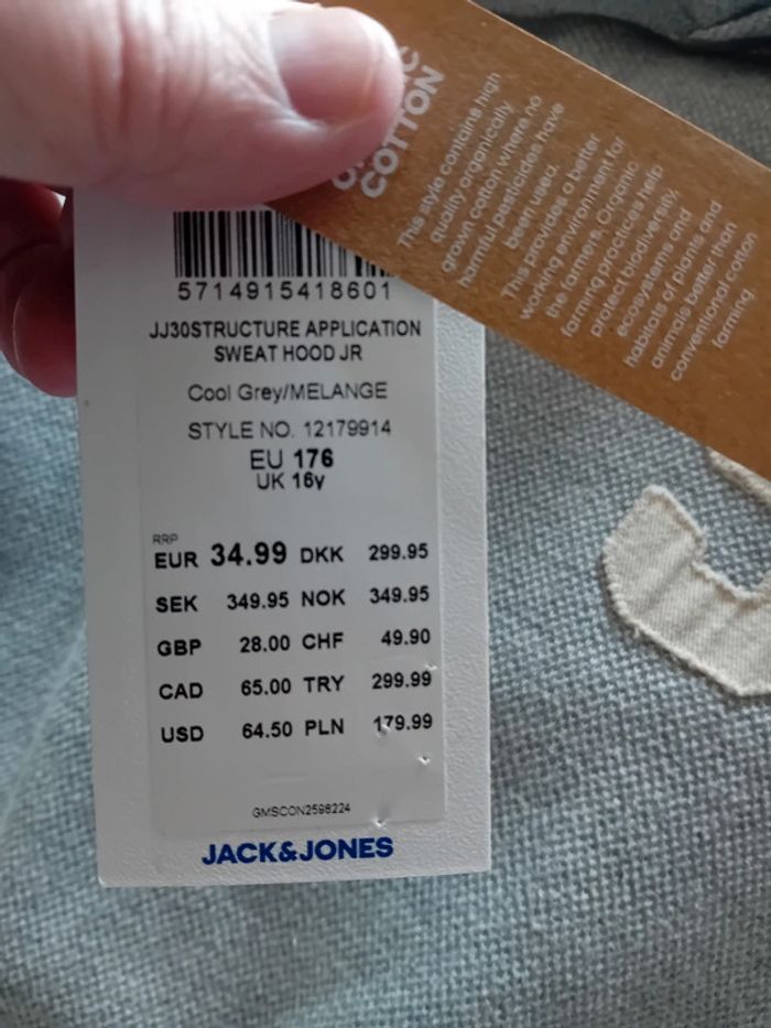Pull à capuche gris Jack&Jones neuf - photo numéro 5