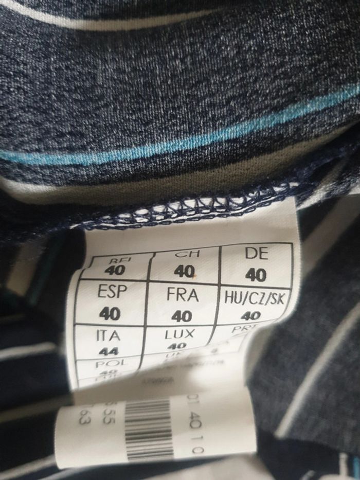 Neuve robe longue été rayé bleu Marque Promod taille 40 - photo numéro 5