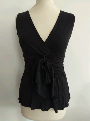 Top noir à nouer taille S