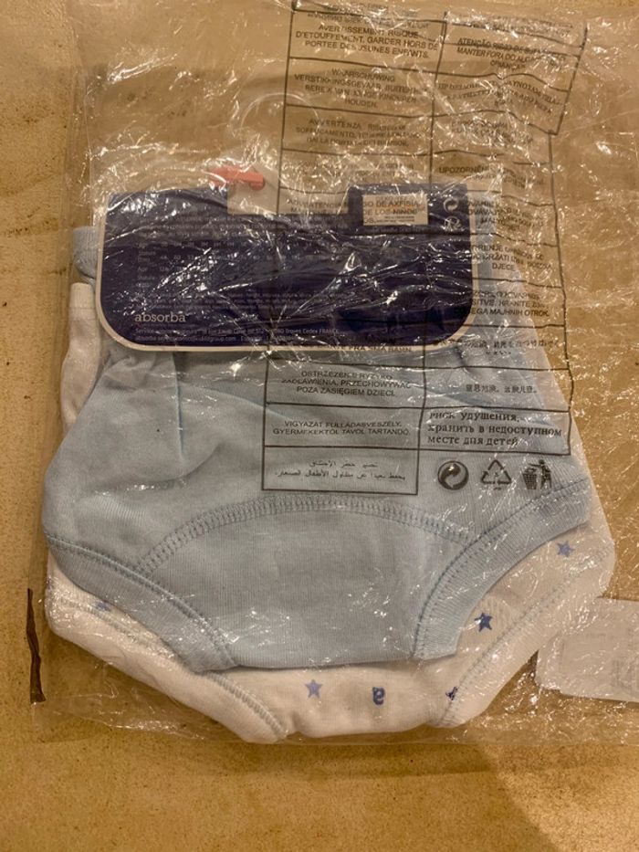 Lot 2 culottes bébé zéro mois naissance absorba neuves - photo numéro 3