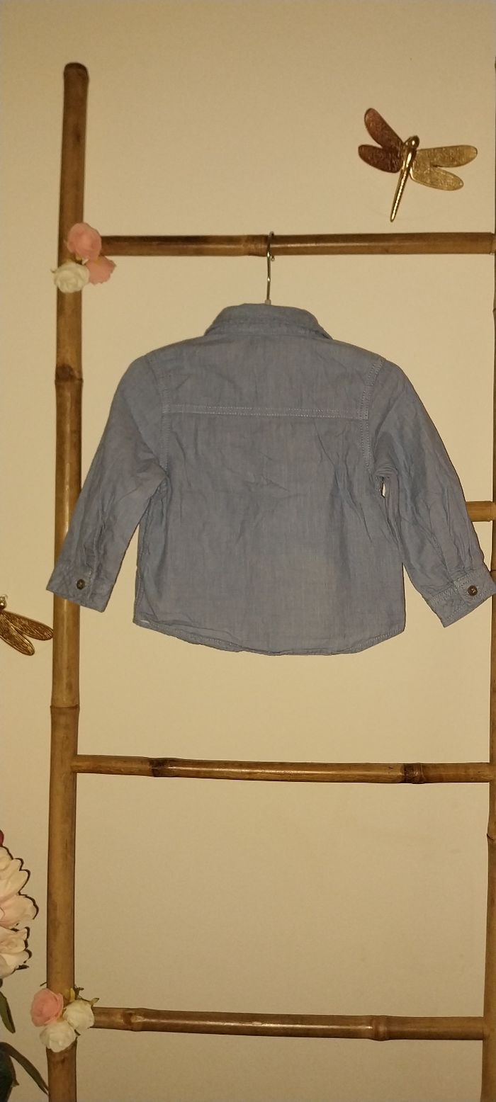 Chemise coton bleu clair Ki1bi état neuf 24 mois / 2 ans - photo numéro 6