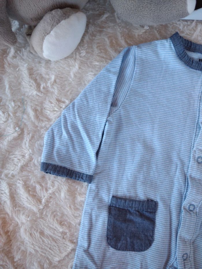 Pyjama grenouillère été léger Garçon 3 mois Kiabi 100% coton - photo numéro 3