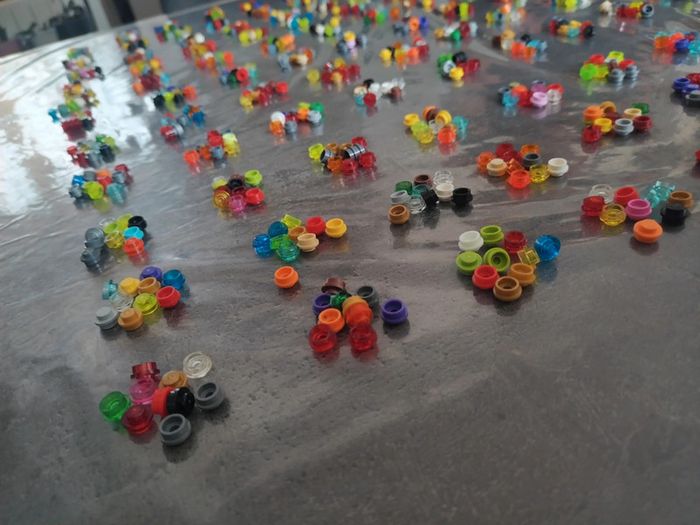 Lego lot 1124 ronds 1x1 avec tenon 4073 - photo numéro 4