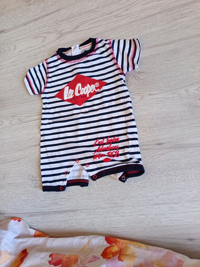 Combishort 3 mois Lee cooper bébé combi short été 62 cm - photo numéro 3