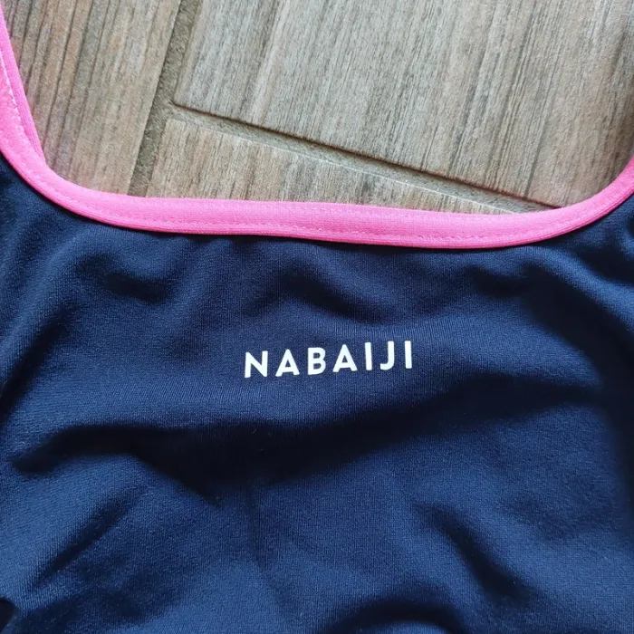 Maillot de bain 1 pièce Nabaiji bleu marine rose & bleu 12 ans - photo numéro 3