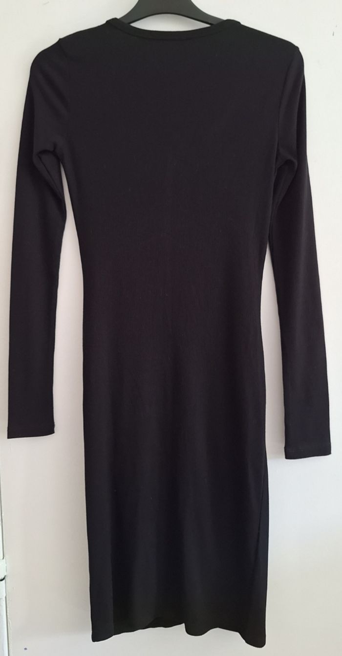 Robe-pull boutonnée couleur unie - photo numéro 4