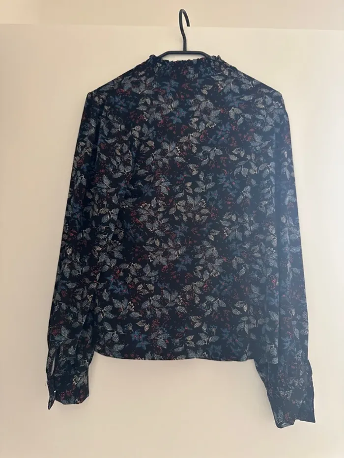 Blouse bleue fleurie Cache Cache - photo numéro 5