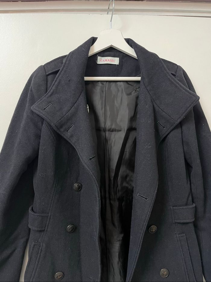Caban bleu marine Camaïeu – Taille 36, parfait état - photo numéro 3