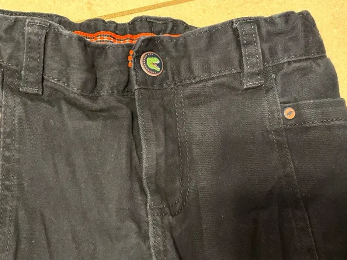 Pantalon en coton bleu marine garçon bouton dinosaure Sergent Major taille 4 ans - photo numéro 7