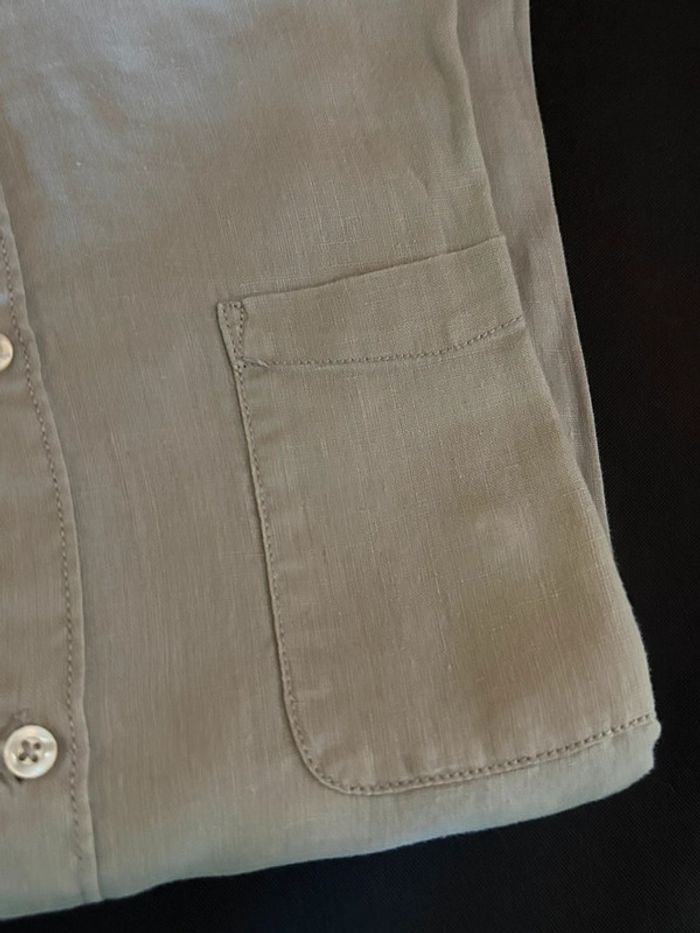 650 - chemise gris en lin - photo numéro 3