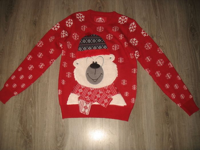 PULL ROUGE MOTIF DE NOËL "ARMAND THIERY" - Taille XS - n°01