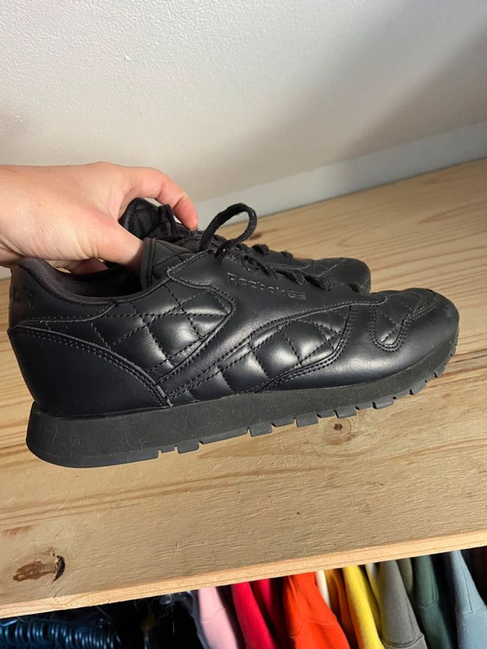 Reebok classic leather quilted noires - photo numéro 12