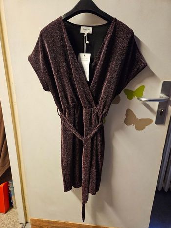 Robe scintillante rose violet Grace & Mila  T38