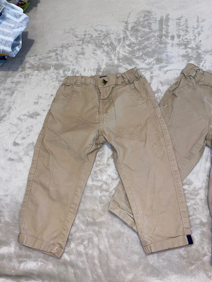 Lots de 2 pantalons beige - photo numéro 2