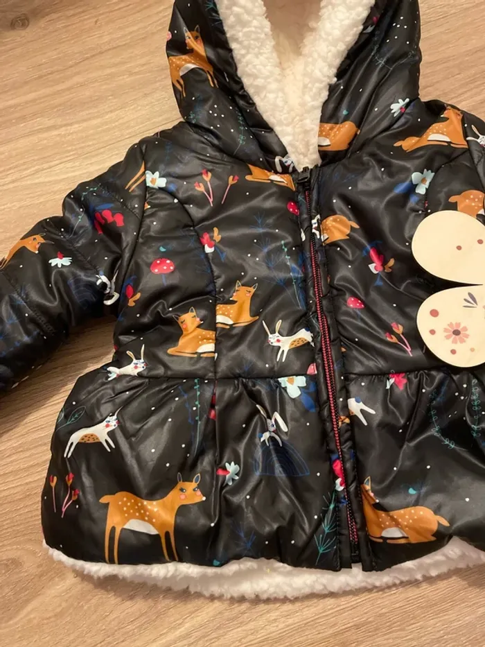 Manteau réversible catimini + bonnet - photo numéro 2