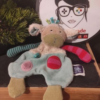 Doudou Mouton Moulin Roty Les Jolis Pas Beaux Vert Ronds Rouge  #geektradedoudou