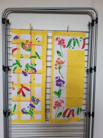 2 essuie-mains "piments" Françoise Saget