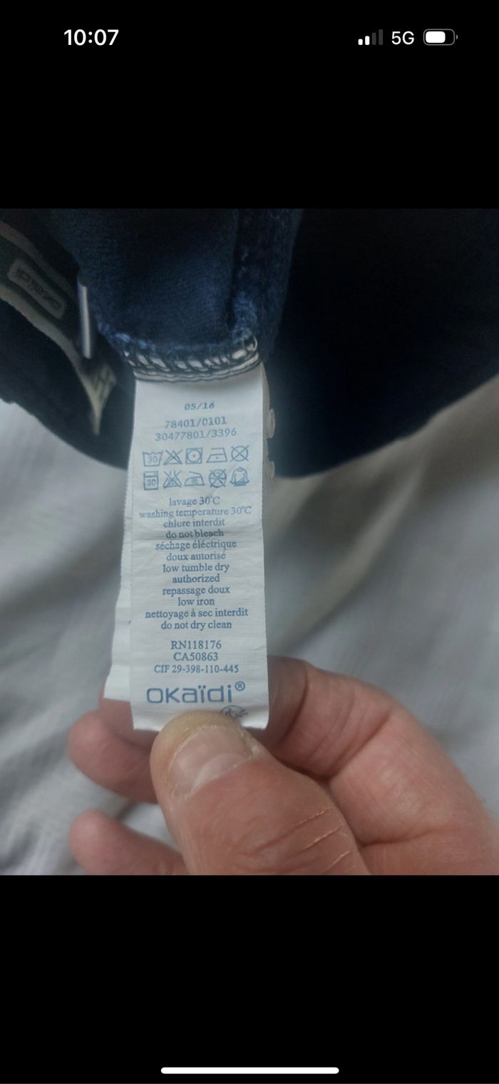 Short en velours marine fille Okaidi taille 8 ans - photo numéro 5