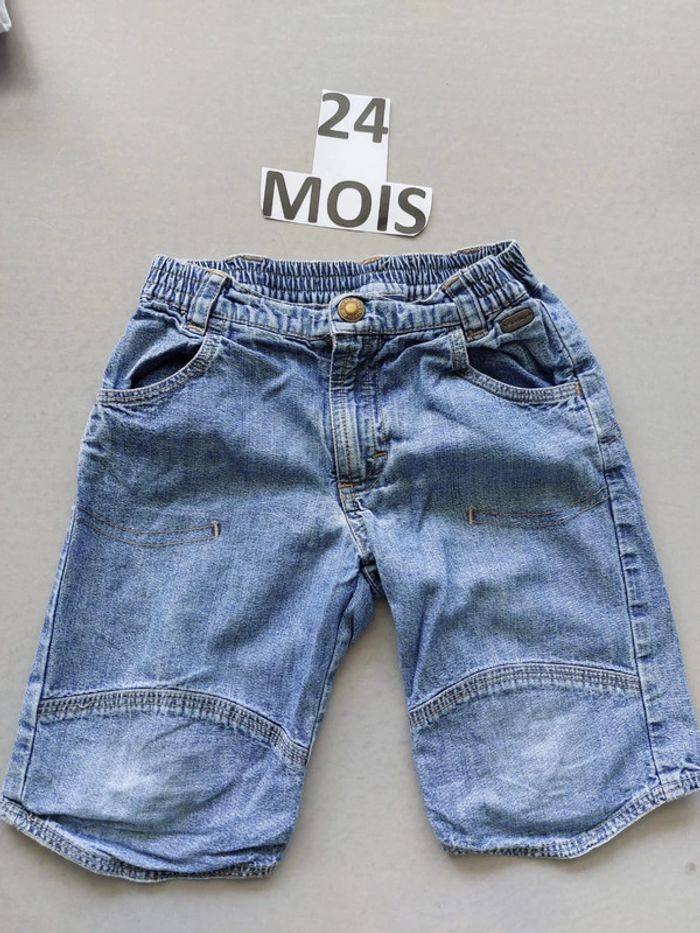 Short long jeans été garçon 24 mois