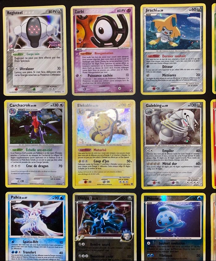Lots cartes Pokémon ancienne diamant et perle