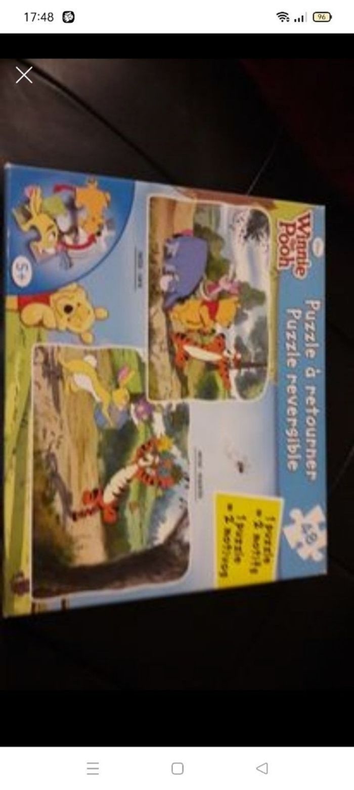 Puzzle Winnie 2 en 1 réversible