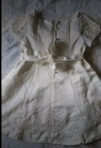 Robe beige cérémonie mariage communion fille 12 mois