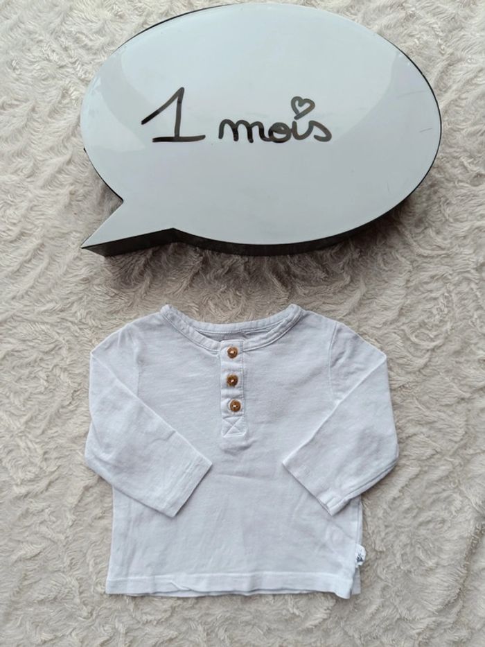 Polo chemise manches longues Garçon 1 mois Kiabi Eco conception 100% coton bio