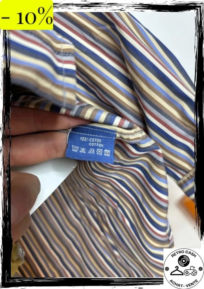 Chemise à rayures Façonnable taille M en super état vintage - photo numéro 7