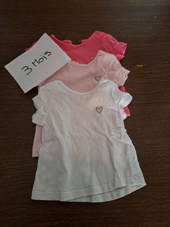 Lots de 3 Tee-shirt bébé filles 