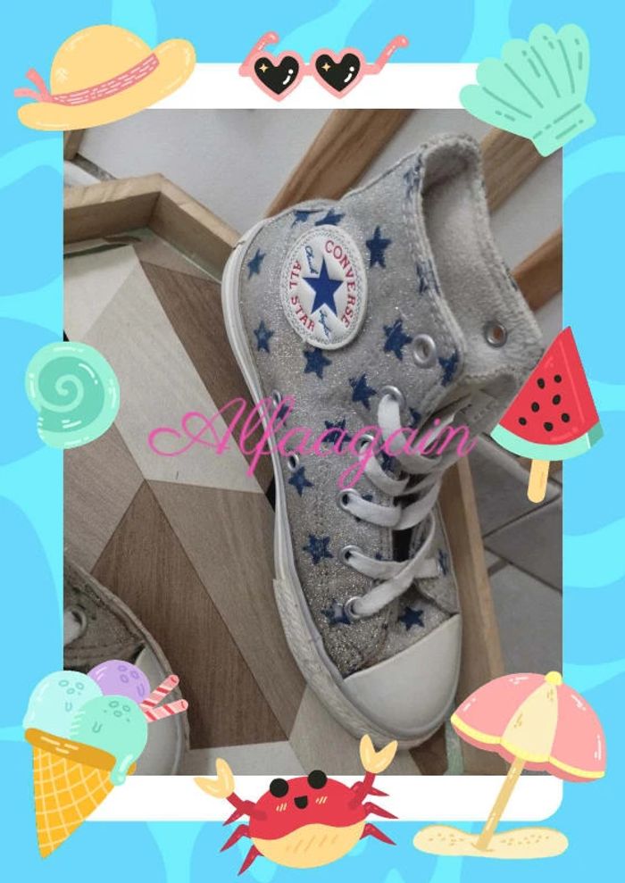 Baskets converse all star argentées 31 - photo numéro 3