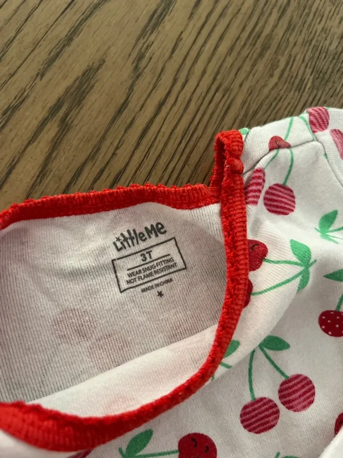 Pyjama cerise 3 ans - photo numéro 2