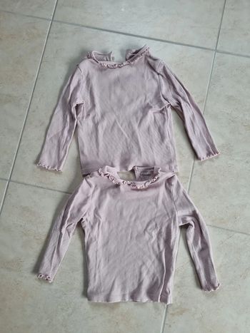 Lot 2 t shirts coton côtelé