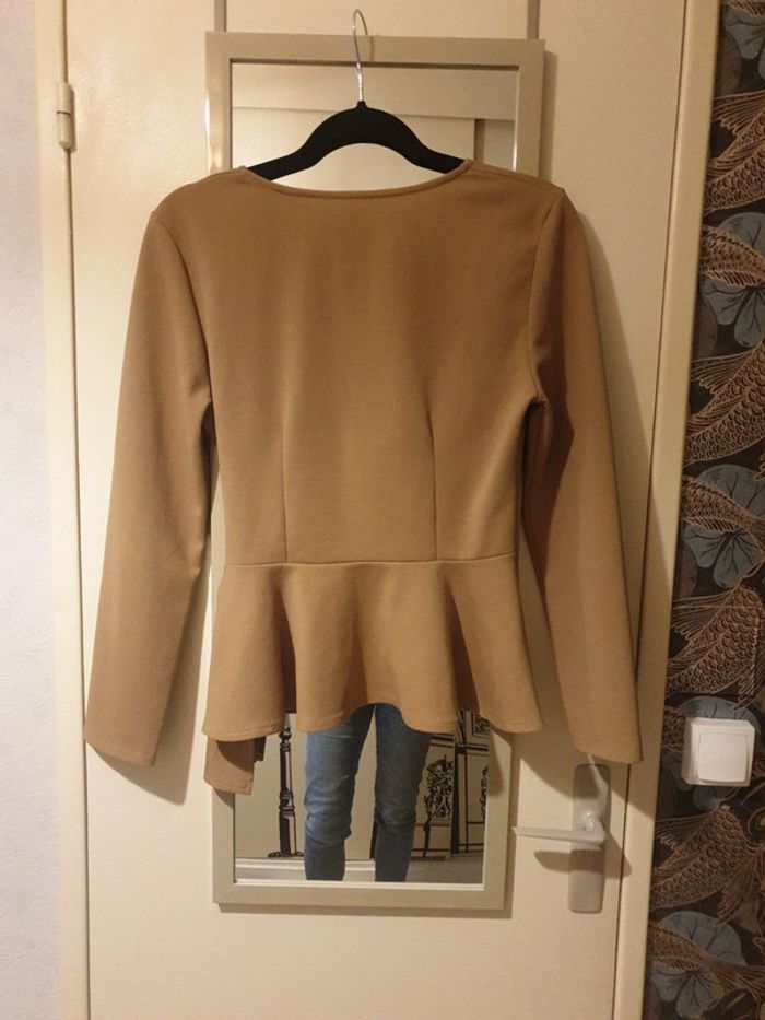 Blouse manches longues beige - photo numéro 4